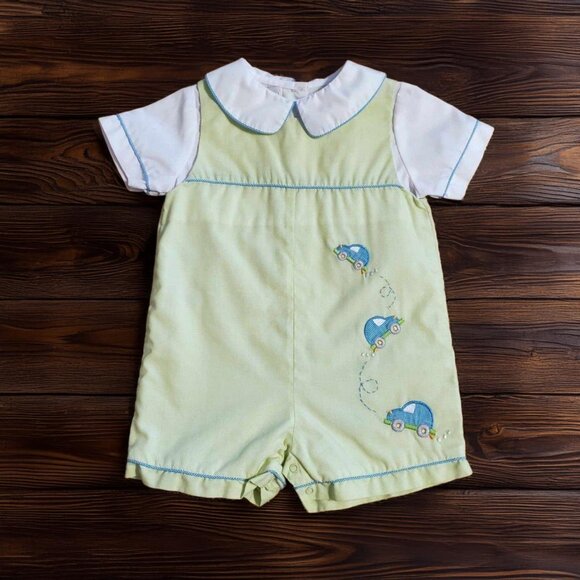Petit Ami Car Shortalls - Size 3m - Picture 1 of 6